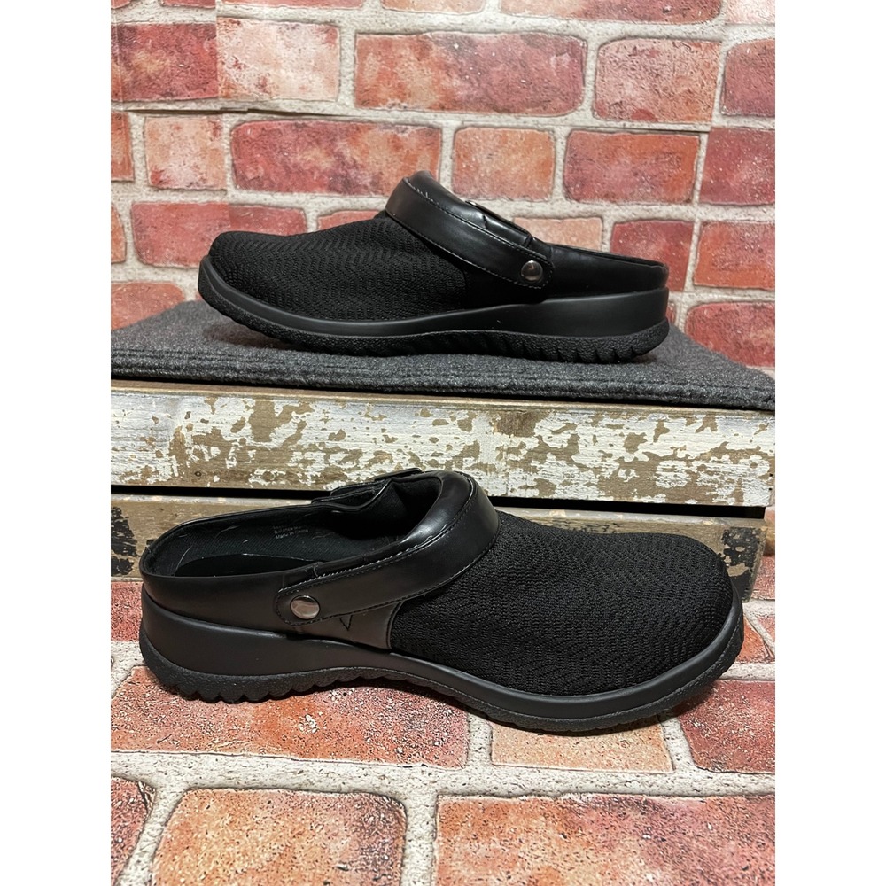 Drew Savannah Black Textile Orthopedic Clogs Mules Womens 10 5W Wide 17100-12